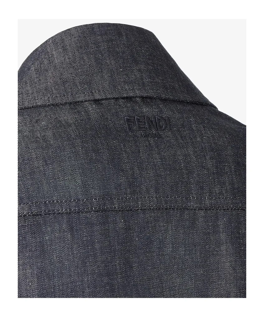 Light Blue Chambray Bomber Jacket
