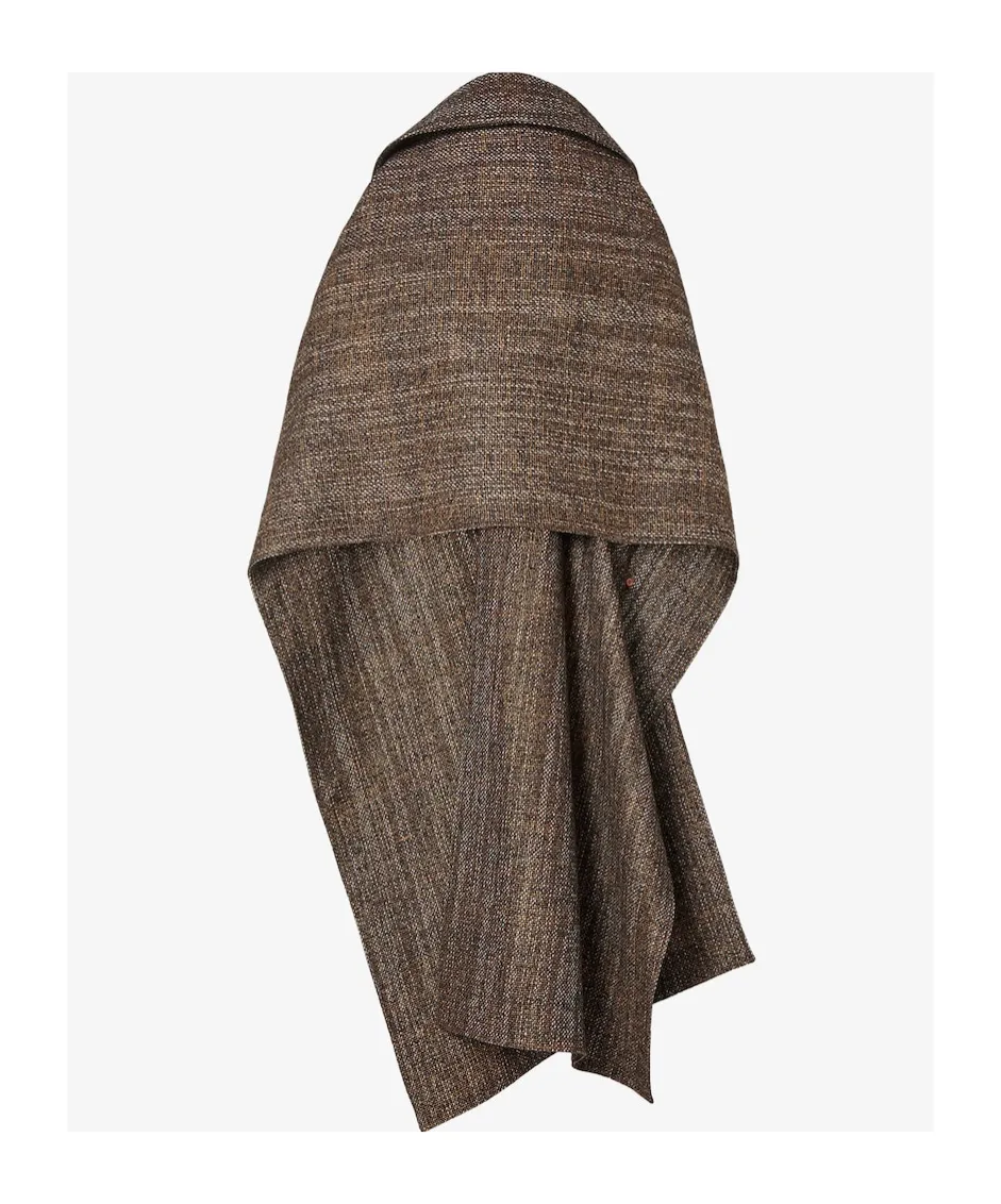 Asymmetric Hem Tweed Short Cloak