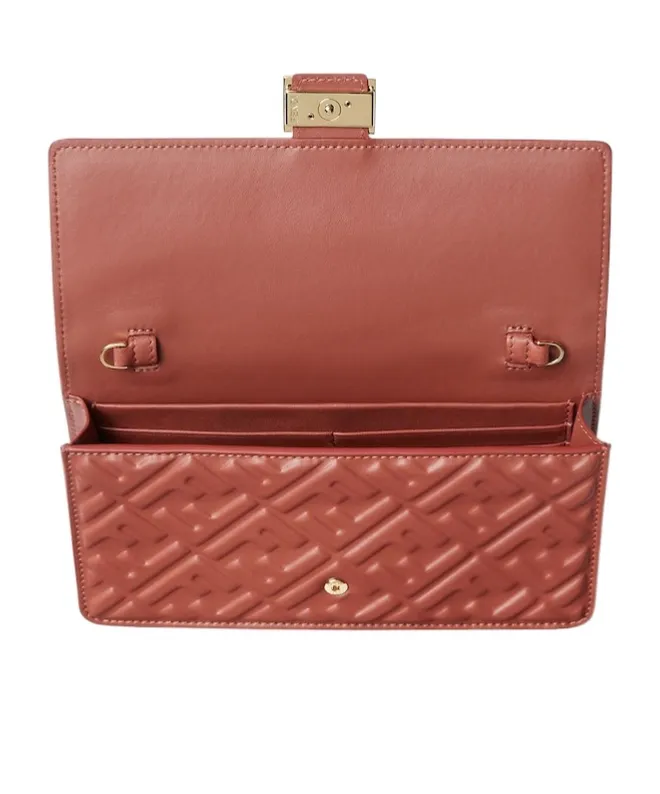Baguette Ff Embossed Chain-Linked Wallet