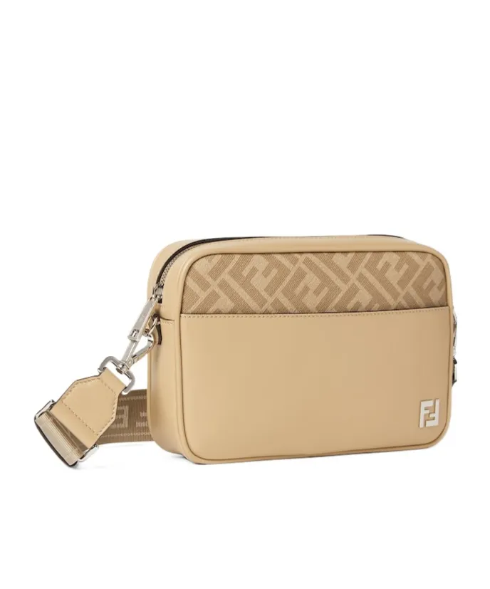 Leather And Ff Canvas Bag