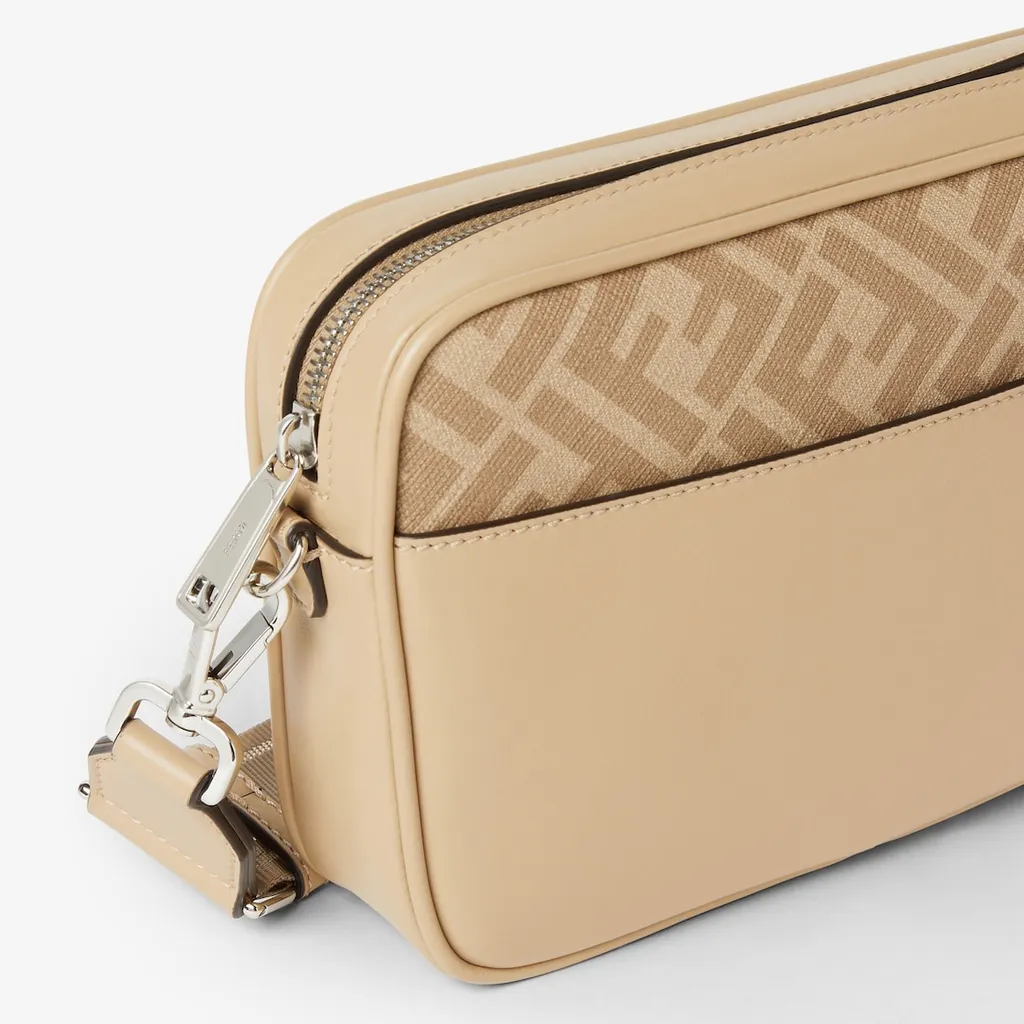 Leather And Ff Canvas Bag