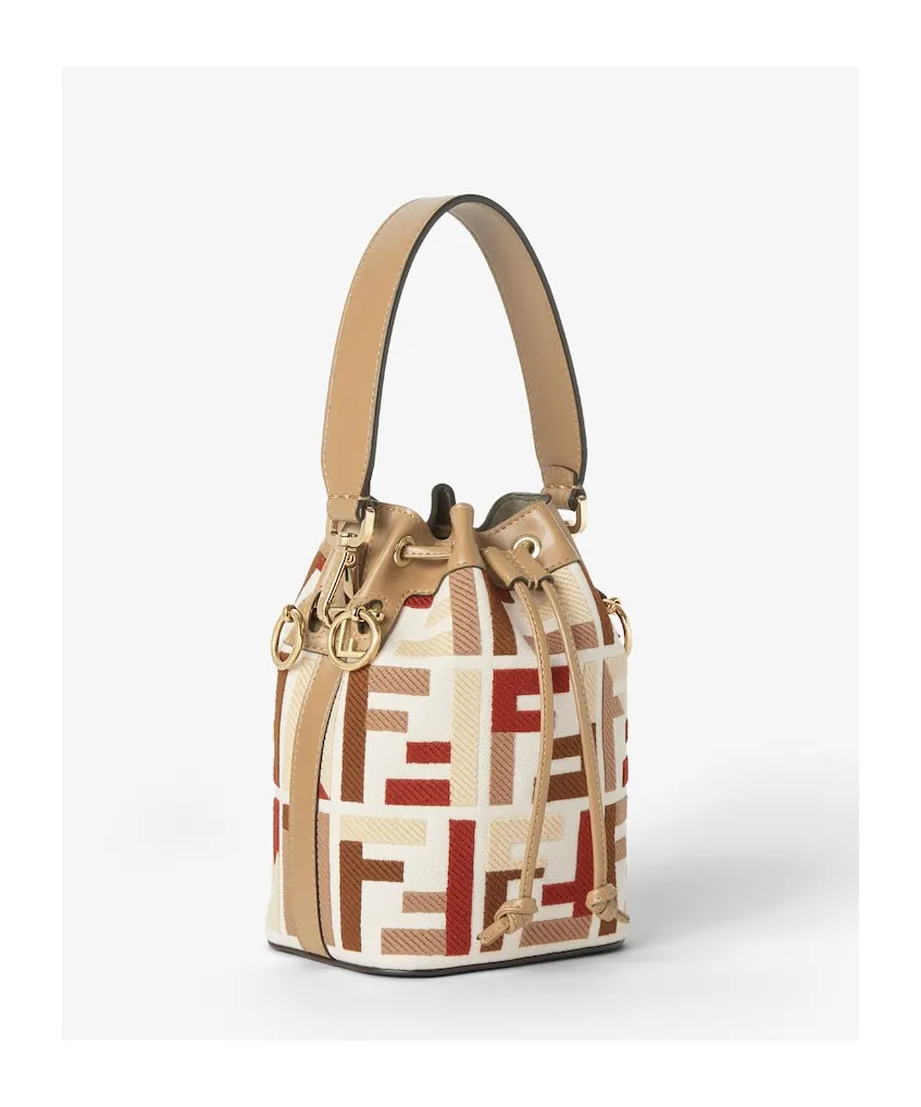 Mini-Bag With Multicolor Ff Embroidery