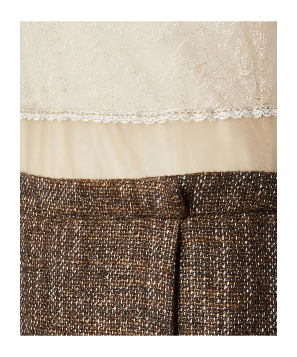 Trompe-L'oeil Effect Panelled Midi Dress