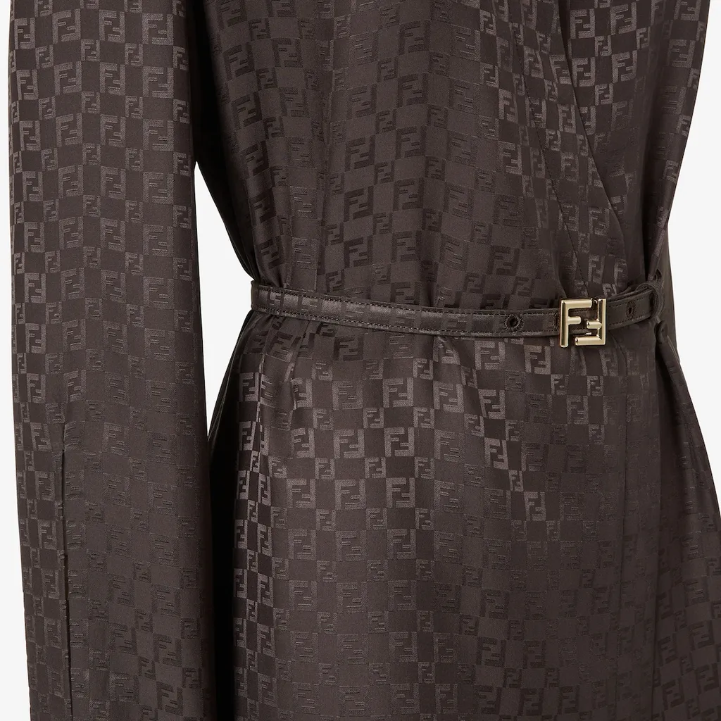 Ff Jacquard Silk Dress