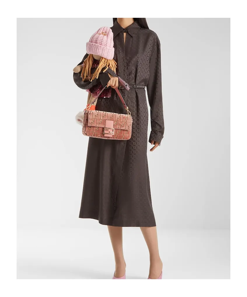 Ff Jacquard Silk Dress