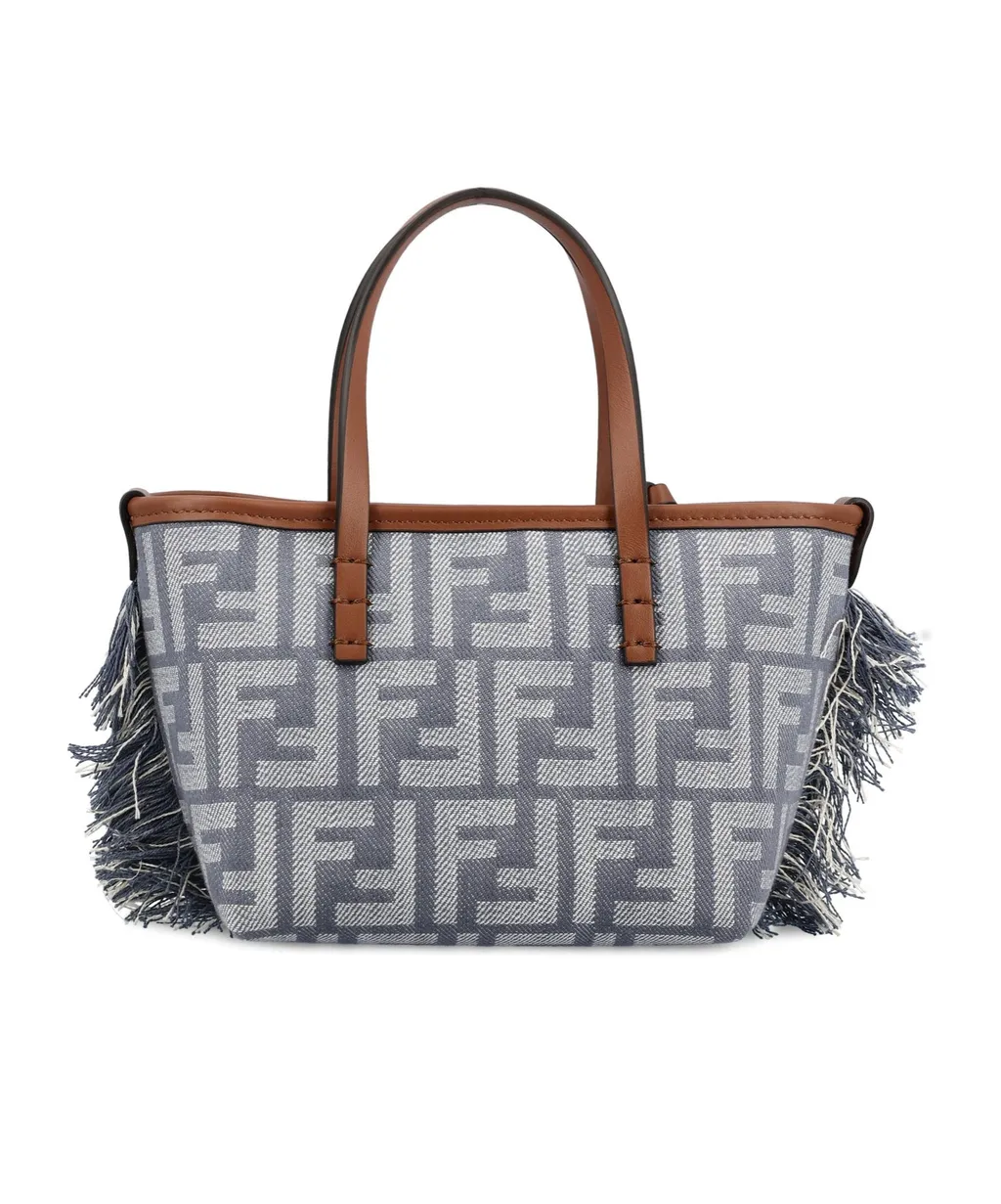 Ff Jacquard Fringed Tote Bag