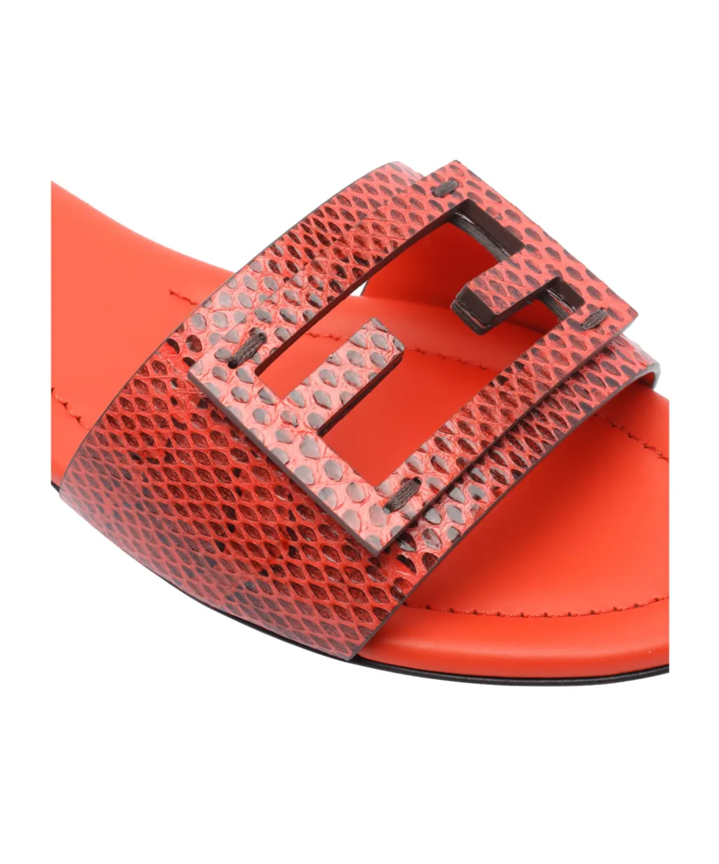 Baguette Logo Embossed Slides