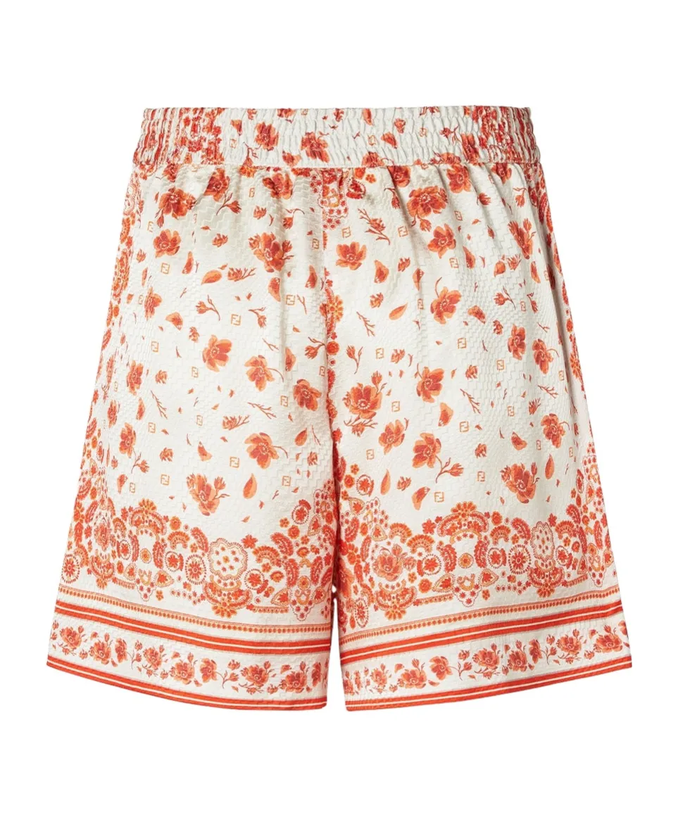 Coral Bandana Printed Shorts