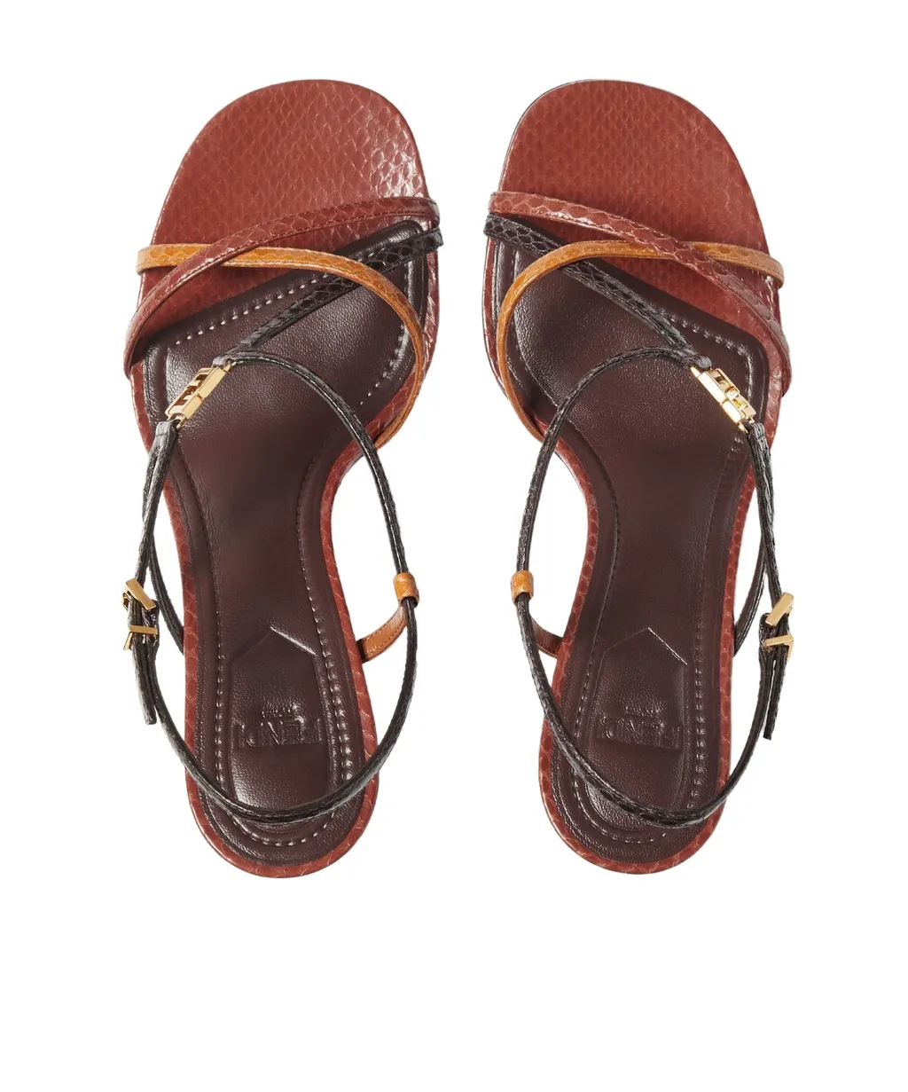 Ffold High-Heeled Strappy Sandals