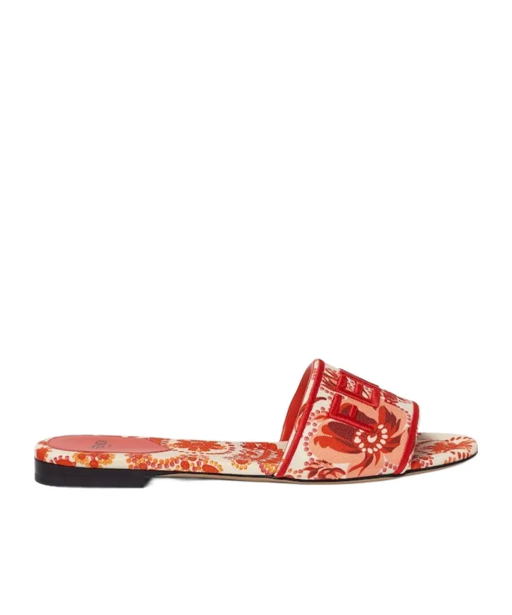 Sunshine Coral Bandana Printed Slides