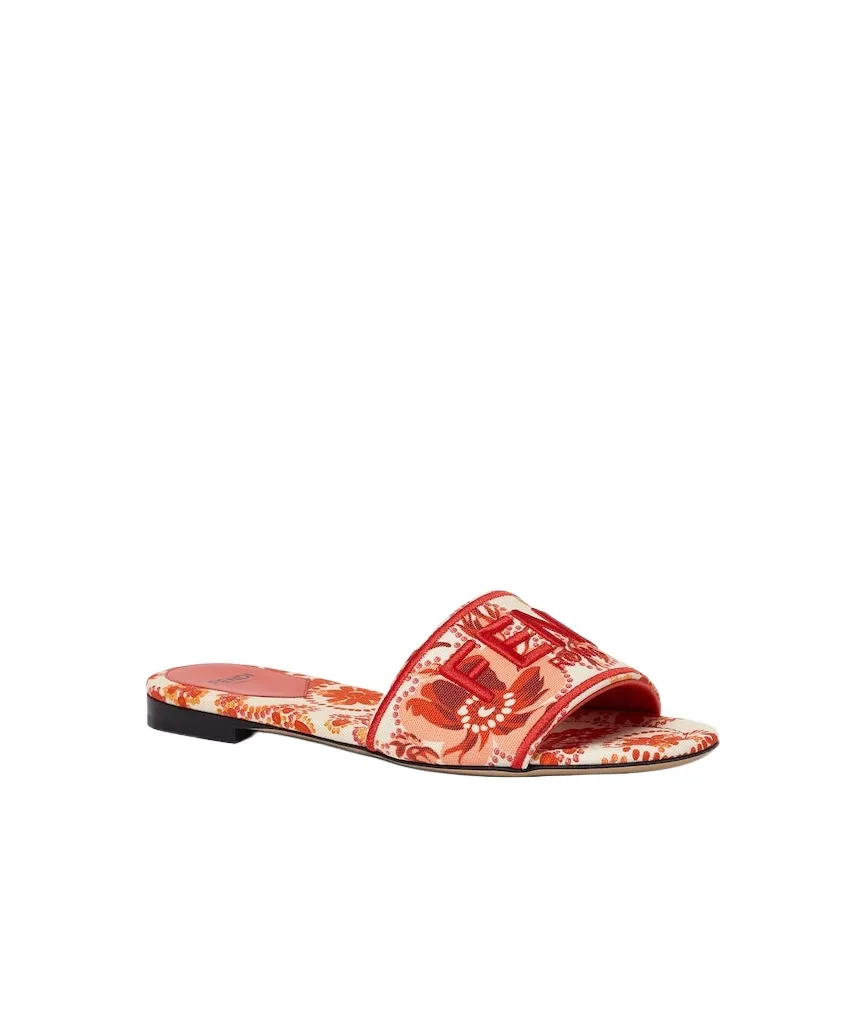 Sunshine Coral Bandana Printed Slides