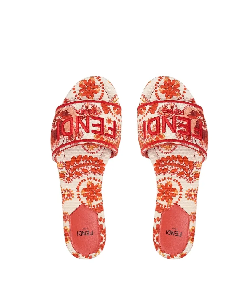 Sunshine Coral Bandana Printed Slides