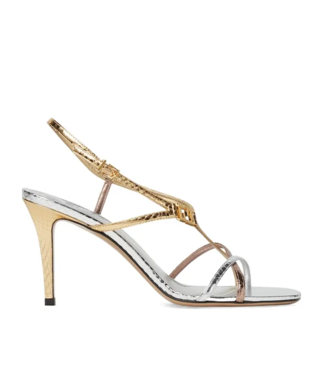 Ffold High-Heeled Strappy Sandals