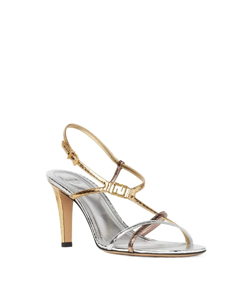 Ffold High-Heeled Strappy Sandals