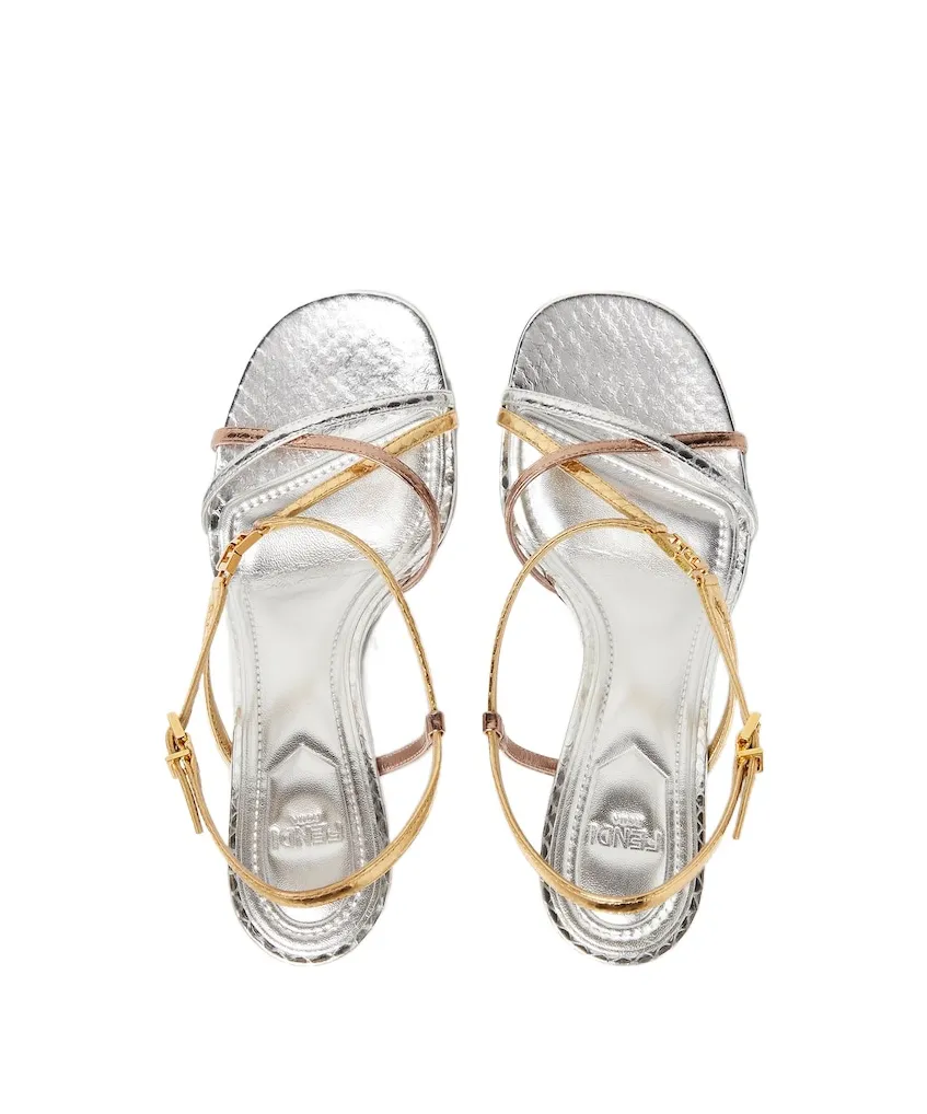 Ffold High-Heeled Strappy Sandals