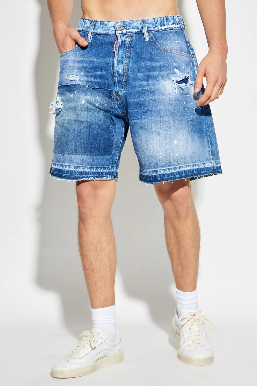 Distressed Denim Boxer Shorts