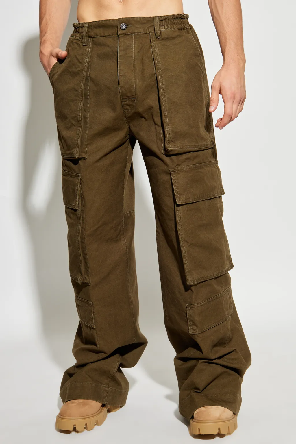 Icon Logo Embroidered Cargo Pants