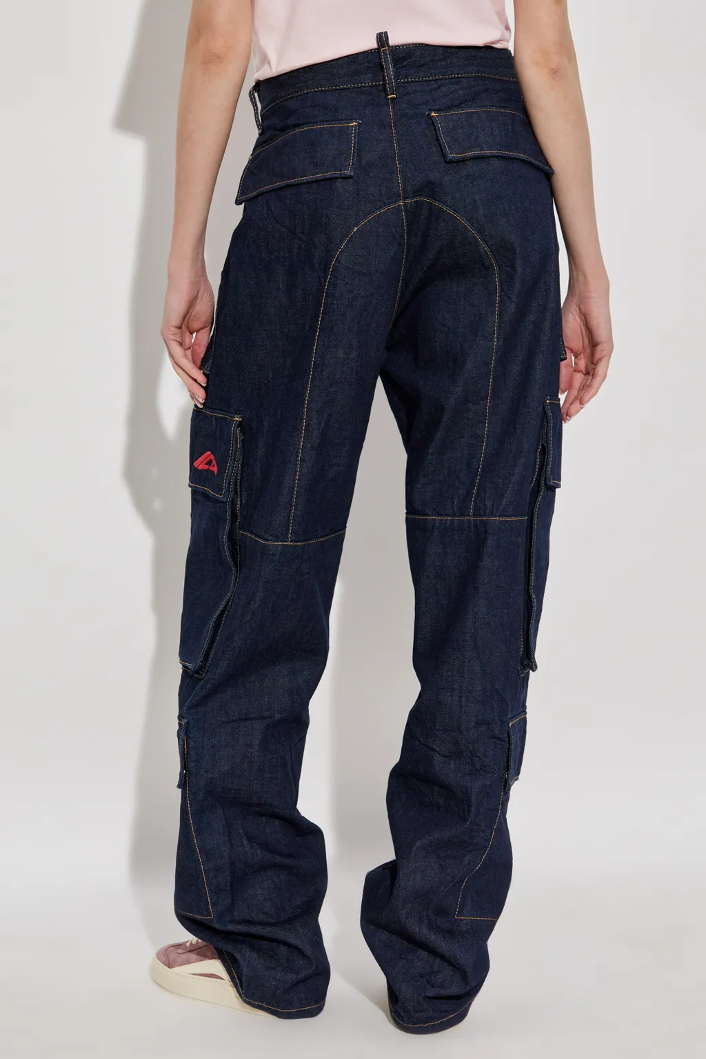 Icon Logo Embroidered Straight-Leg Jeans