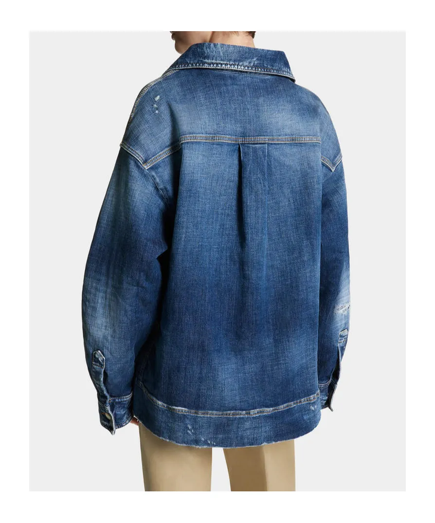 Distressed Denim Top