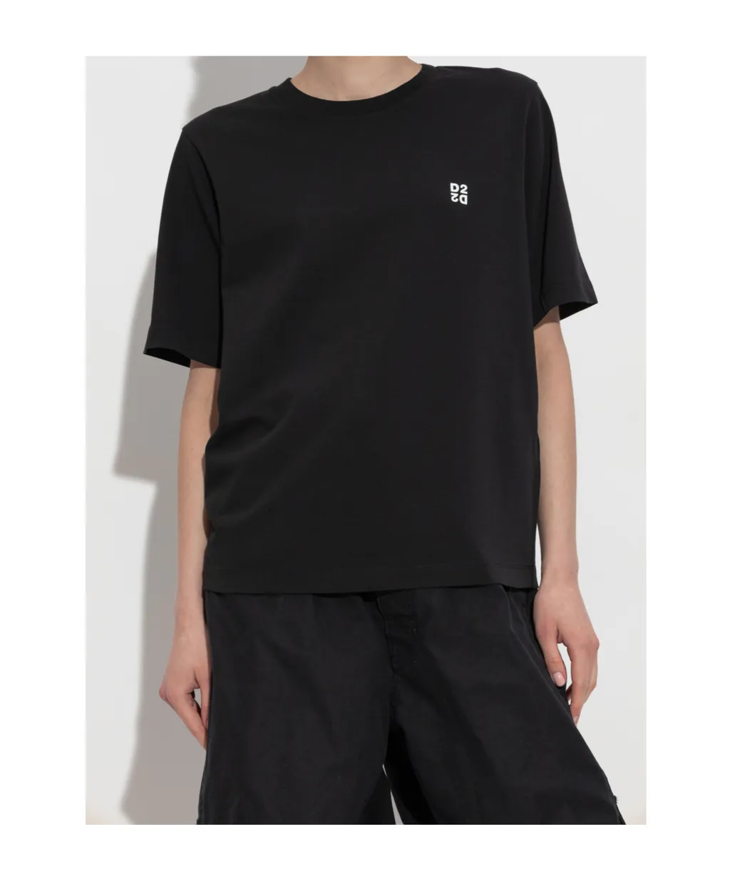 Pack Of Two Logo Printed Crewneck T-Shirt