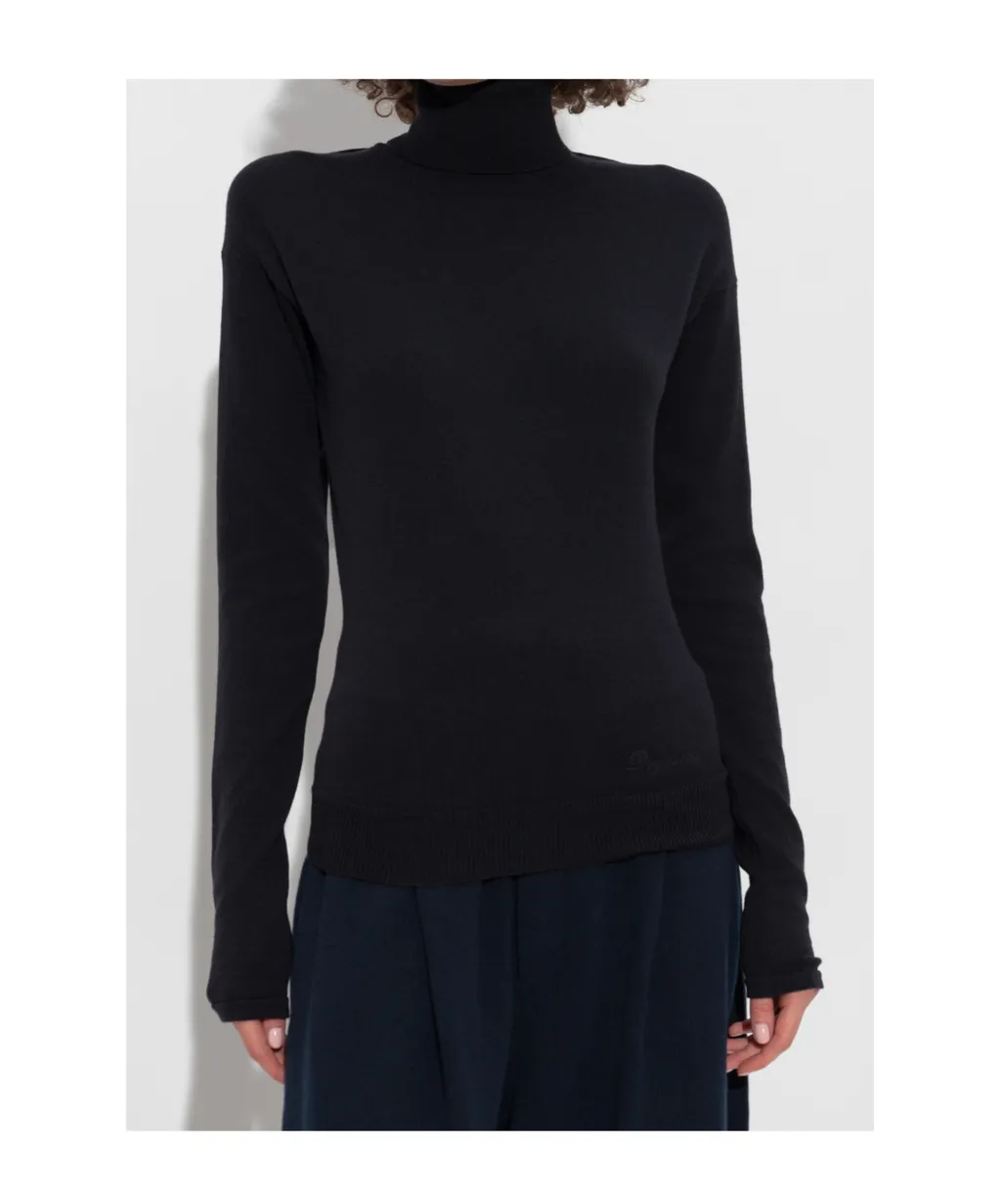 Logo Embroidered High Neck Jumper