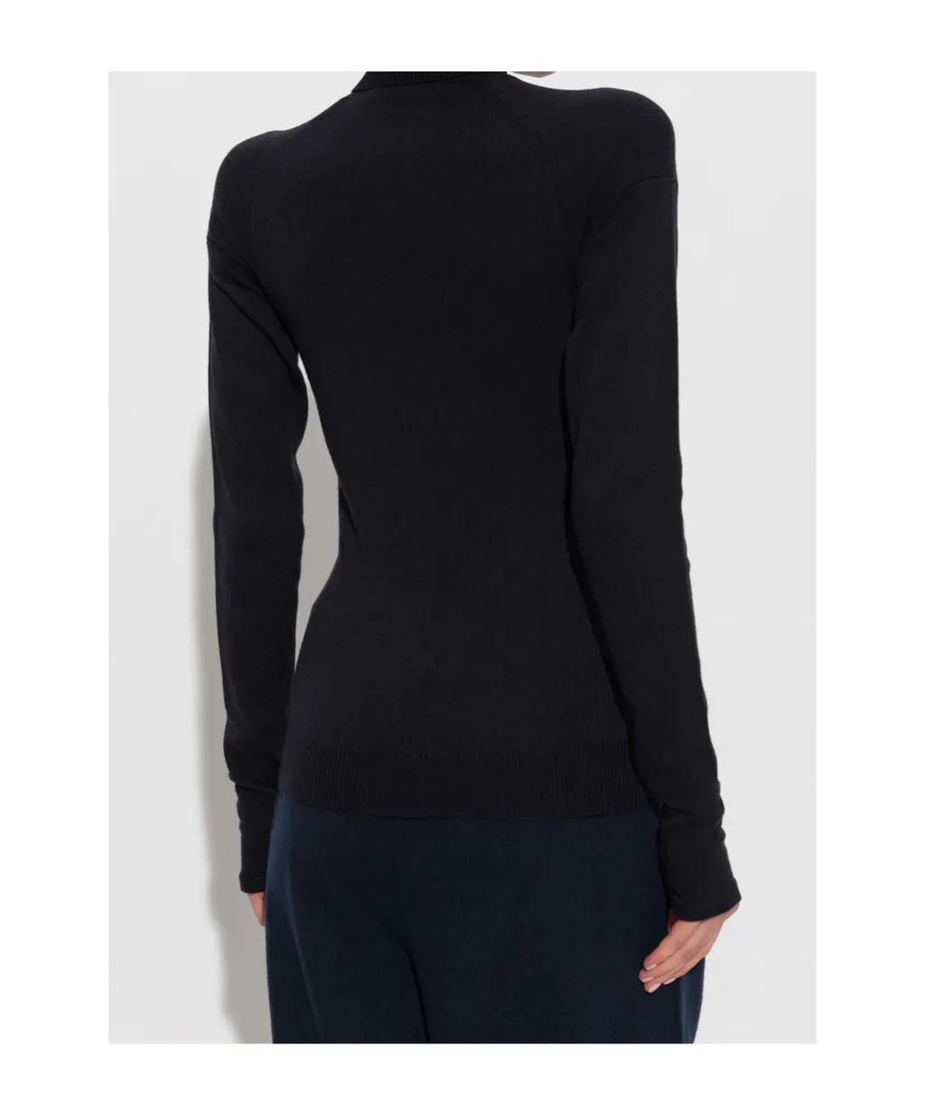Logo Embroidered High Neck Jumper