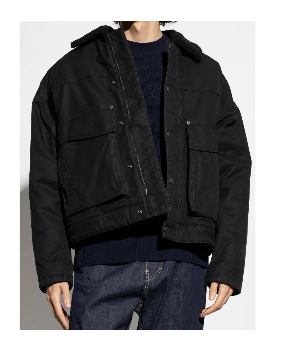 Logo-Embroidered Buttoned Jacket