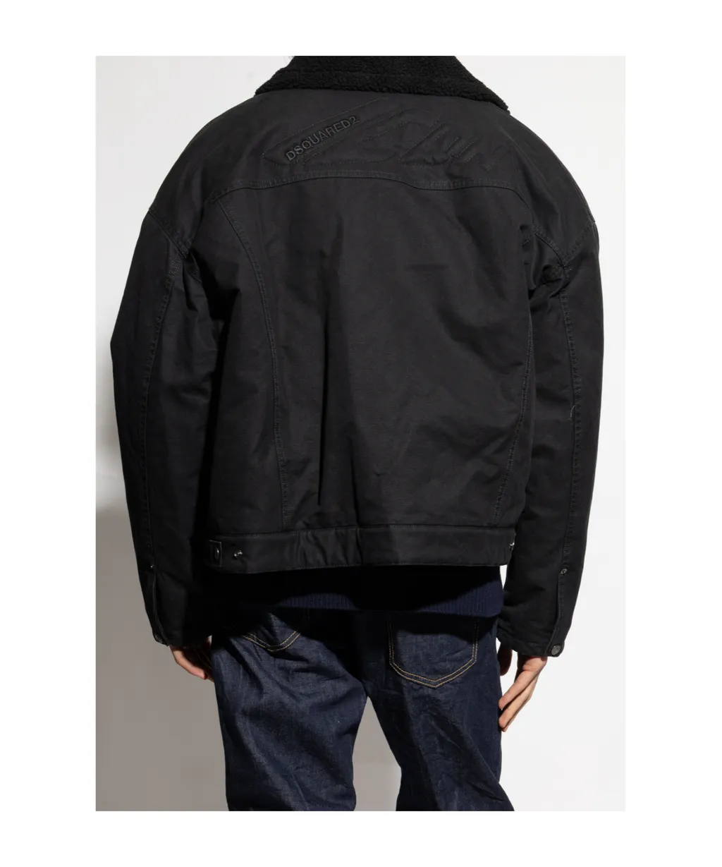 Logo-Embroidered Buttoned Jacket