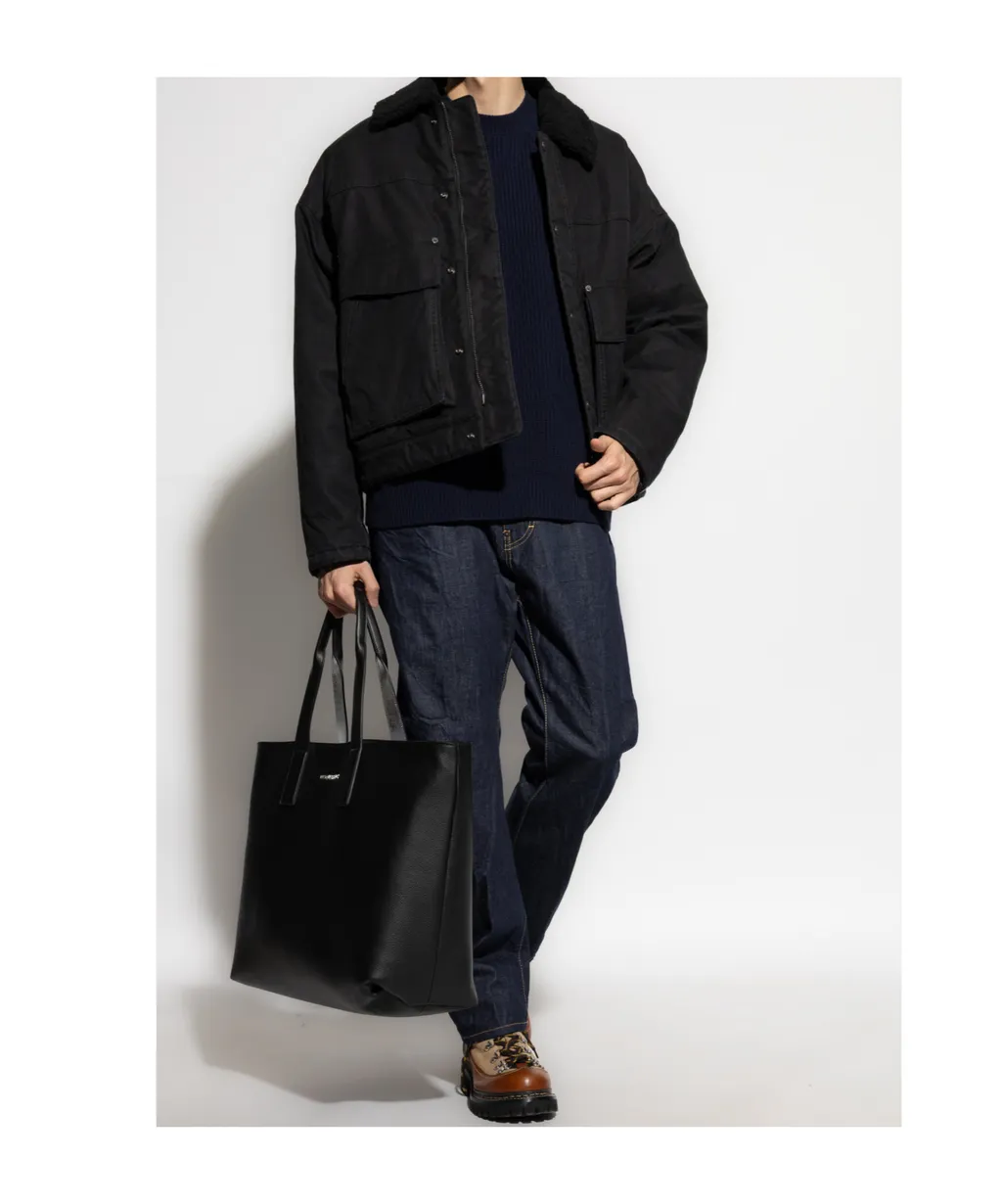 Logo-Embroidered Buttoned Jacket