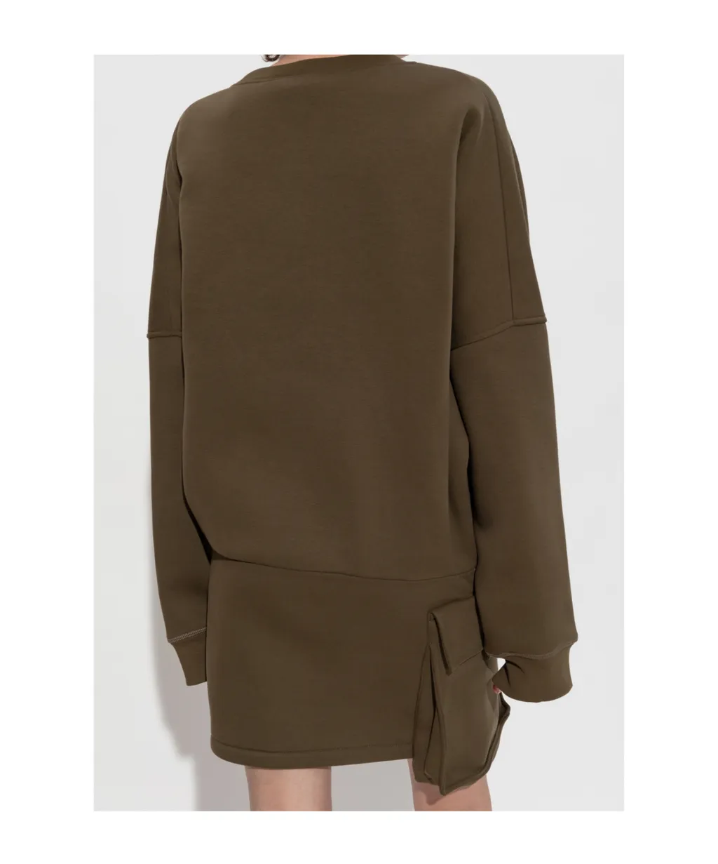 Pocket Detailed Long Sleeved Dress