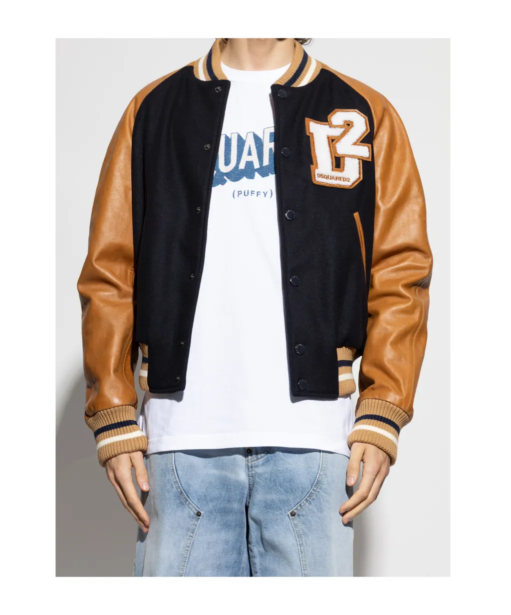 Logo Patch Buttoned Jacket