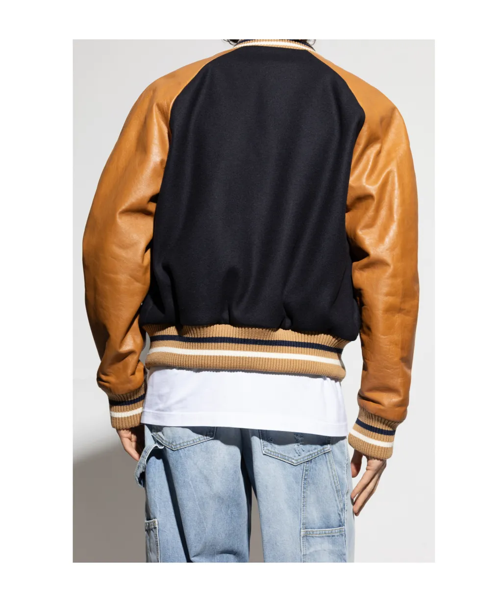 Logo Patch Buttoned Jacket