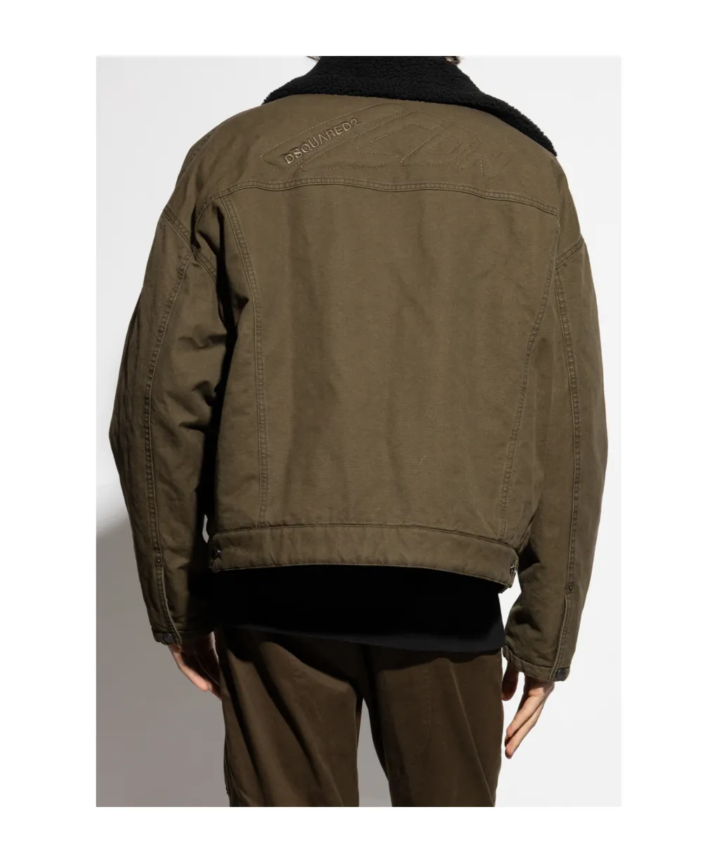 Logo-Embroidered Buttoned Jacket