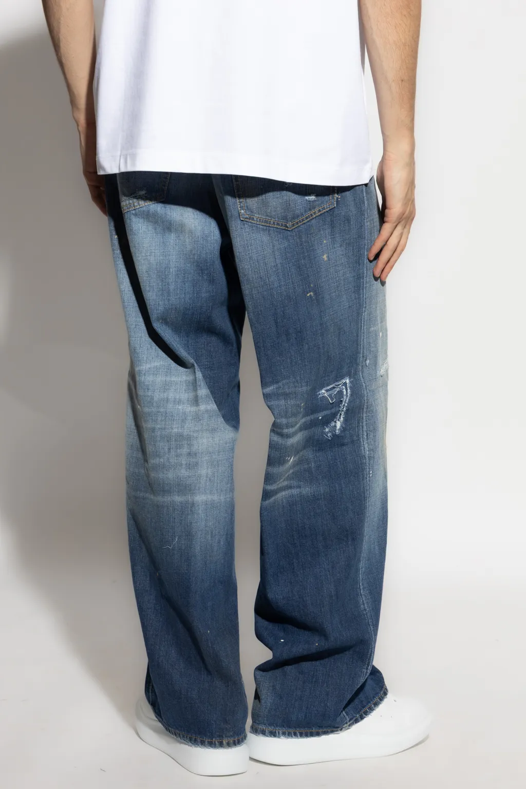Medium Pressed Sand Scared Wash Cool Guy Distressed Jeans