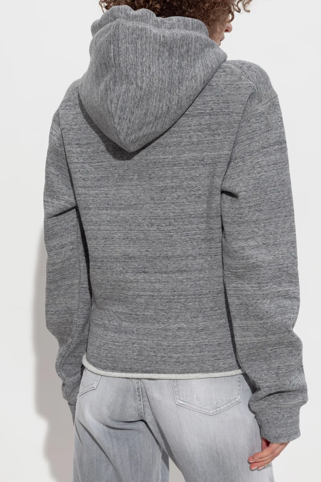 Printed Distressed Hoodie