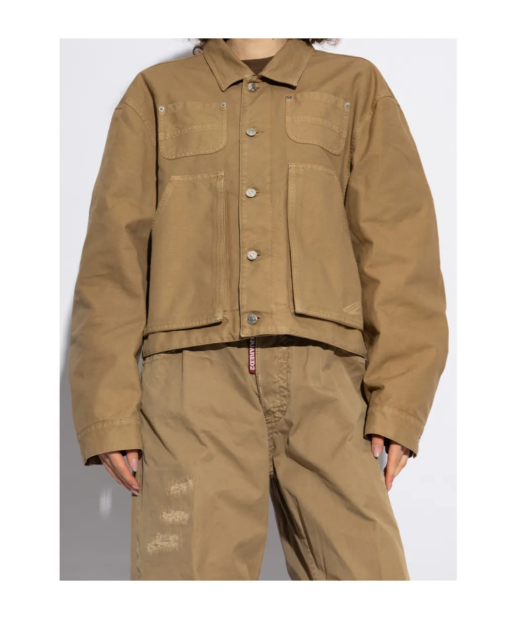 Button-Up Straight Hem Jacket