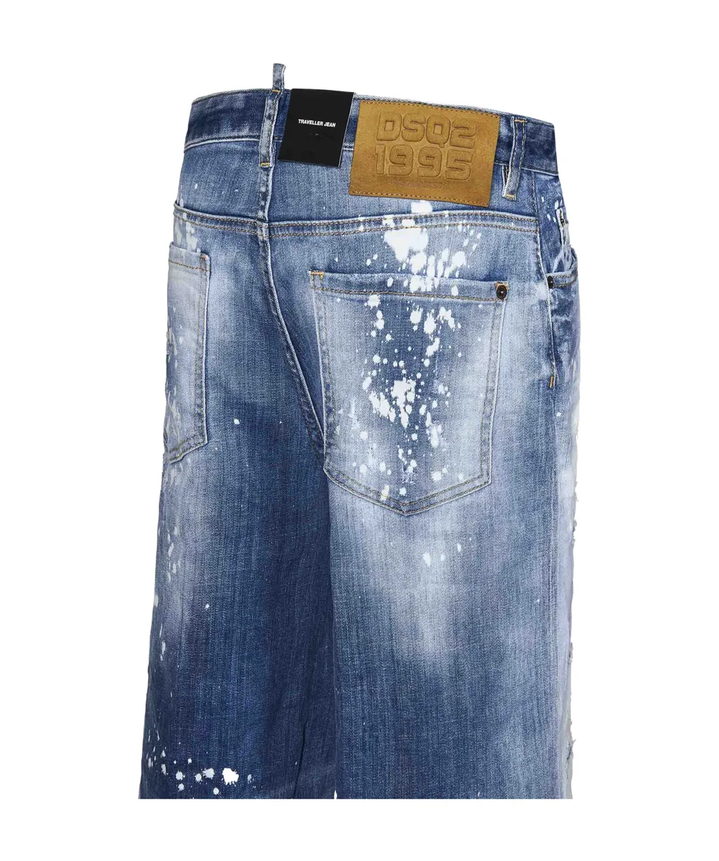 Straight Leg Distressed Jeans