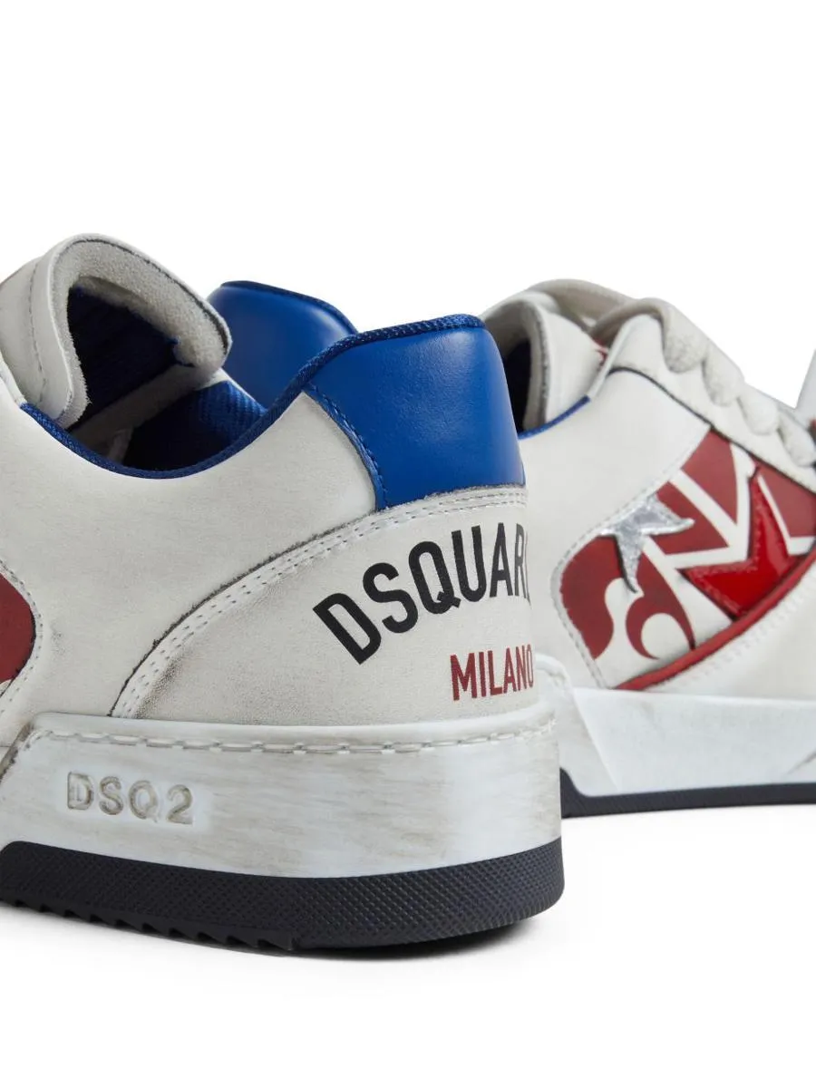 Spiker Logo Printed Vintage Finish Sneakers