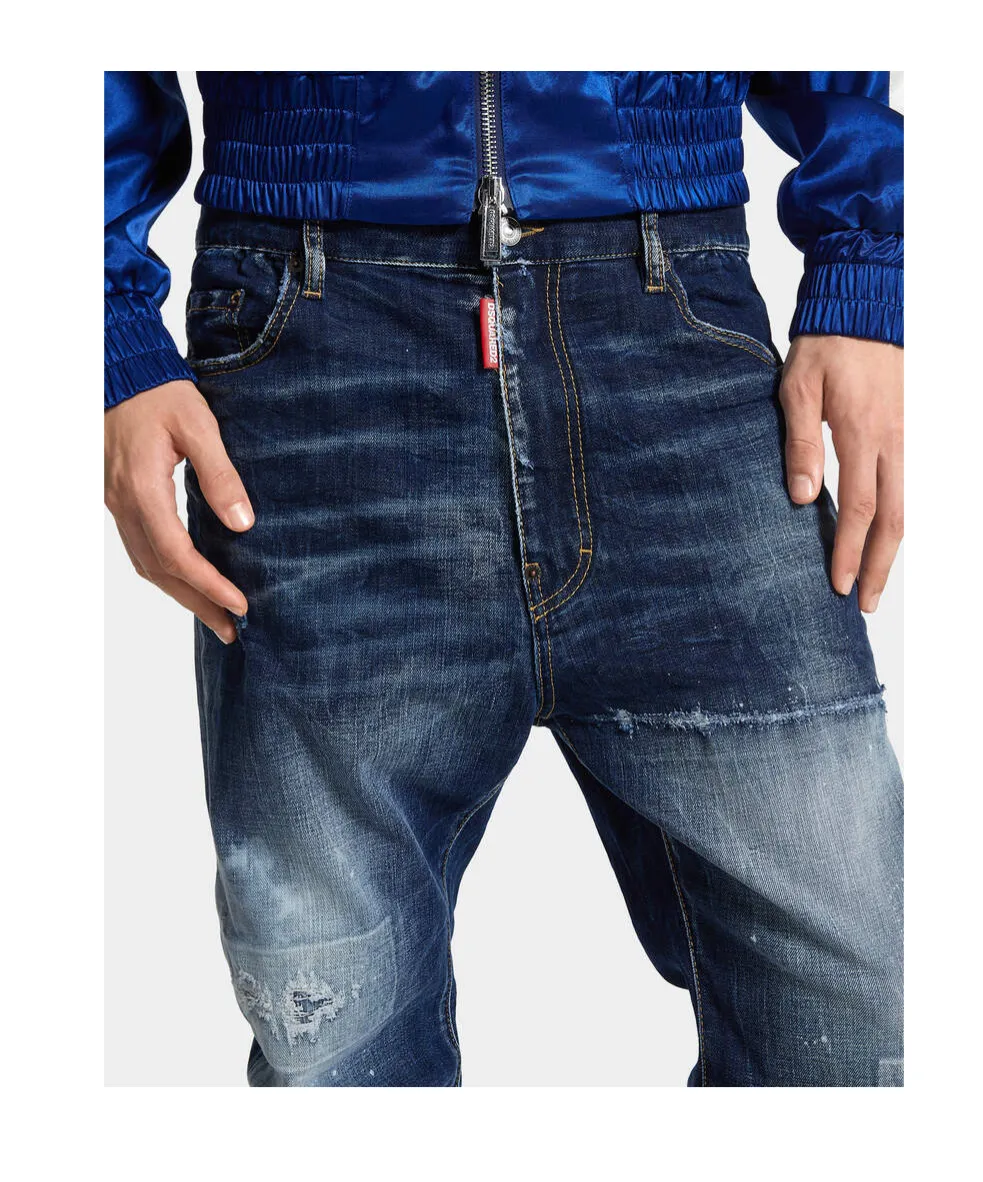 Distressed Stretch-Cotton Jeans