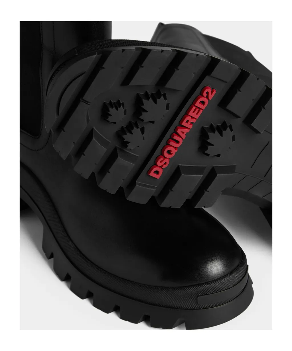 D2 Statement Chunky-Sole Ankle Boots