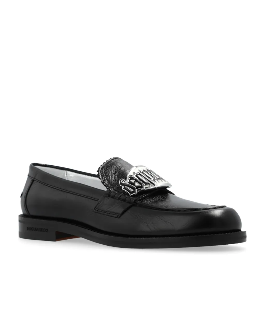 Logo-Plaque Slip-On Loafers