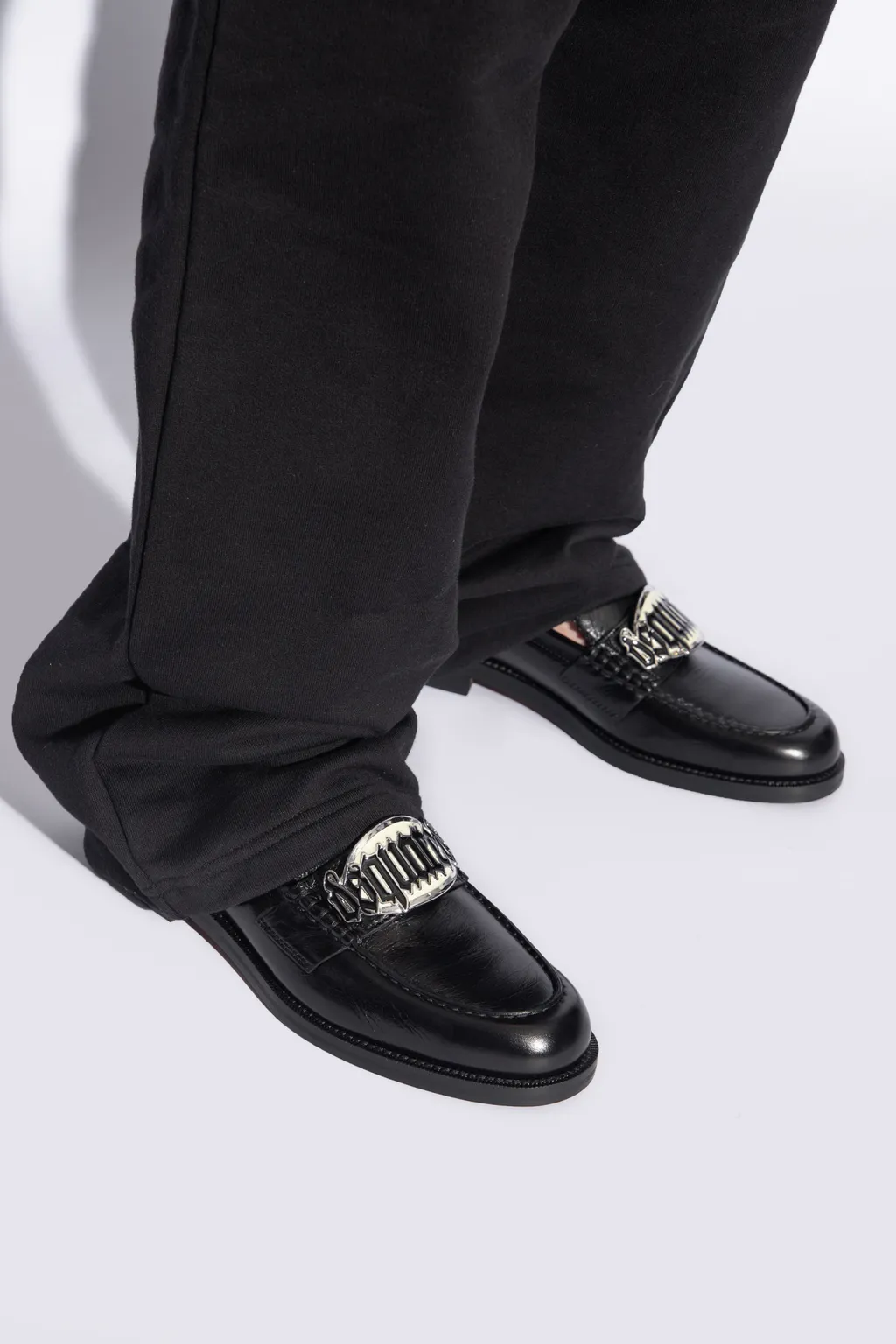 Logo-Plaque Slip-On Loafers