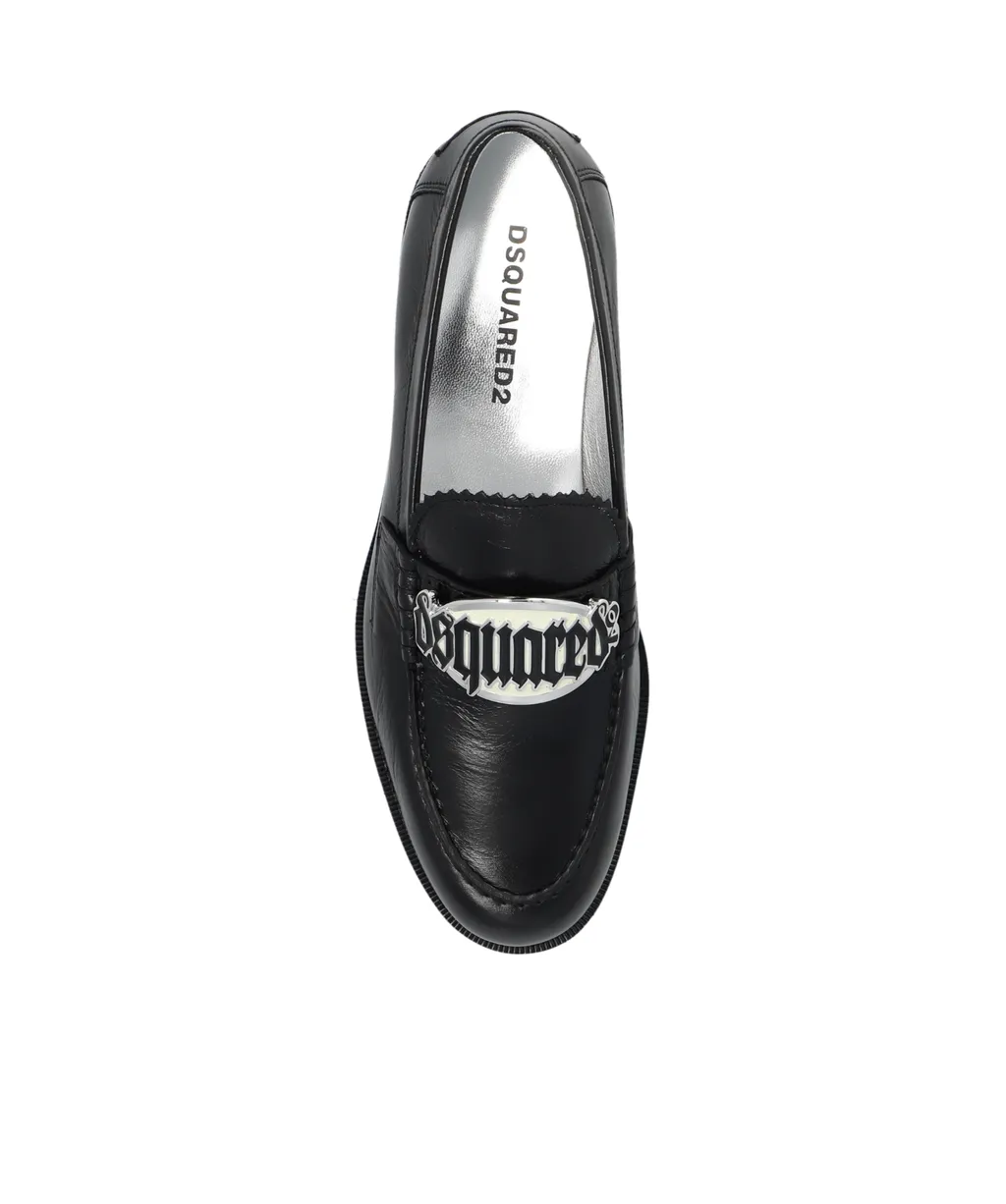 Logo-Plaque Slip-On Loafers