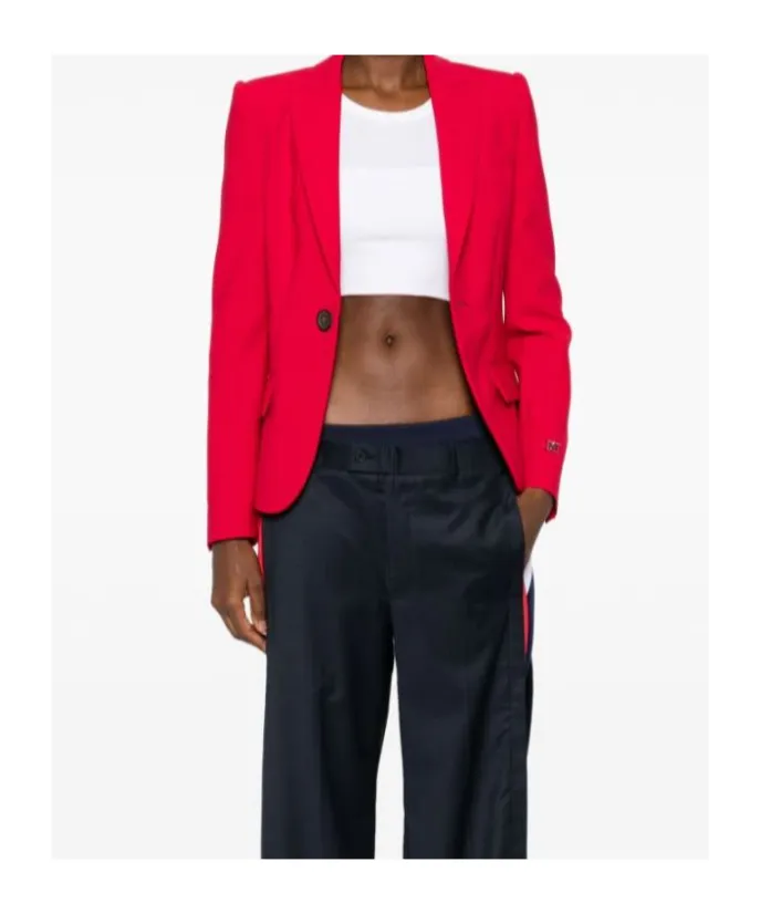 Logo-Plaque Single-Breasted Blazer