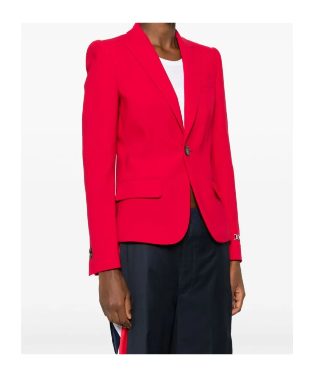 Logo-Plaque Single-Breasted Blazer