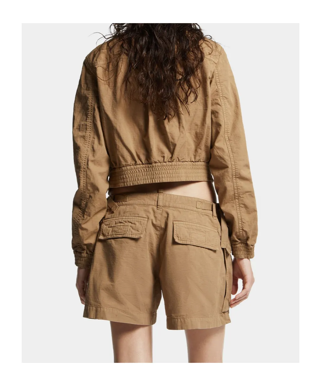 Stand Up Collar Short Jacket