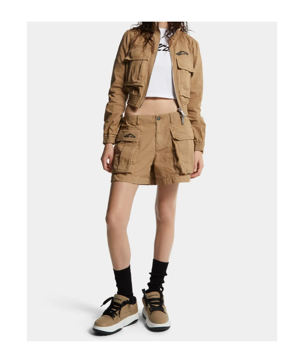 Stand Up Collar Short Jacket