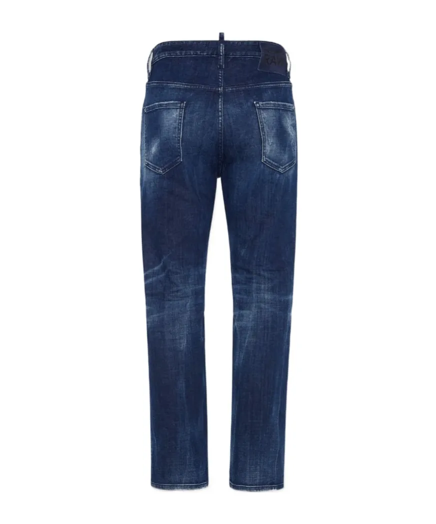 Straight Leg Distressed Jeans