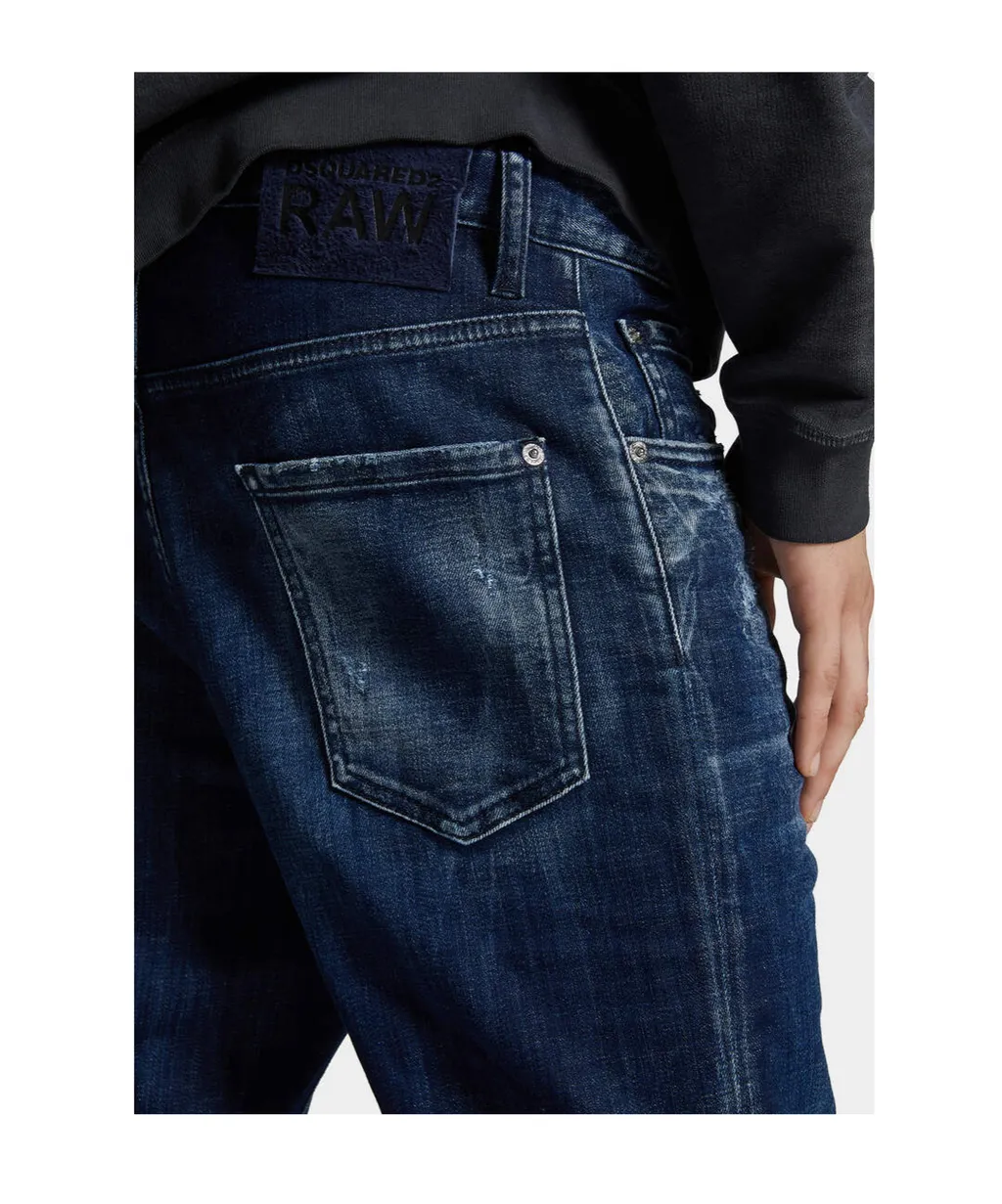 Straight Leg Distressed Jeans