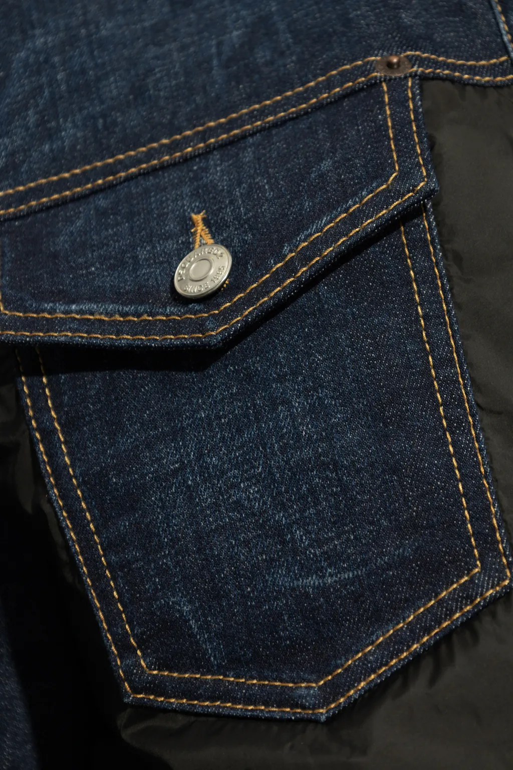 Dark Urban Wash Denim Puffer Vest